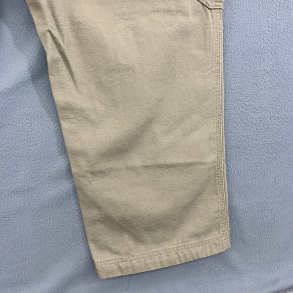 Duluth Trading Co. Cargo Work Pants Mens Size 44X28 Beige Fire Hose Relaxed Fit - Picture 8 of 16